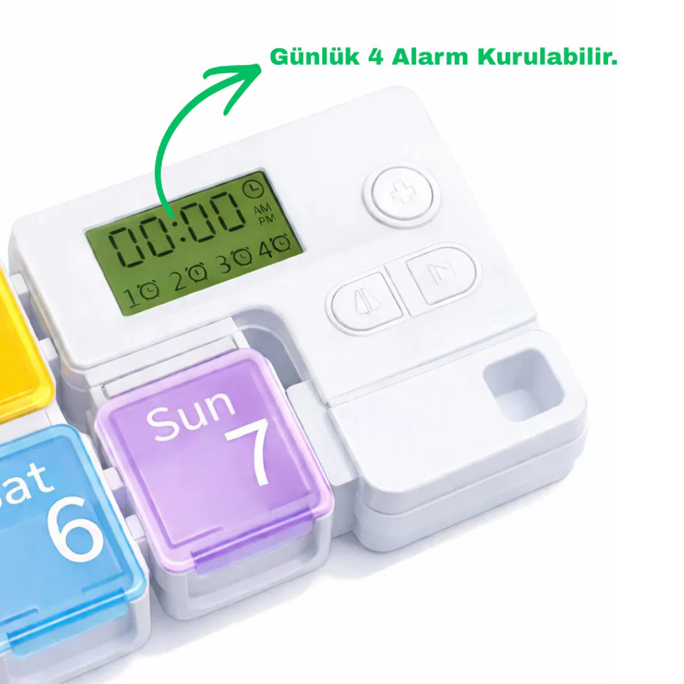 Alarmlı İlaç Saklama Kutusu